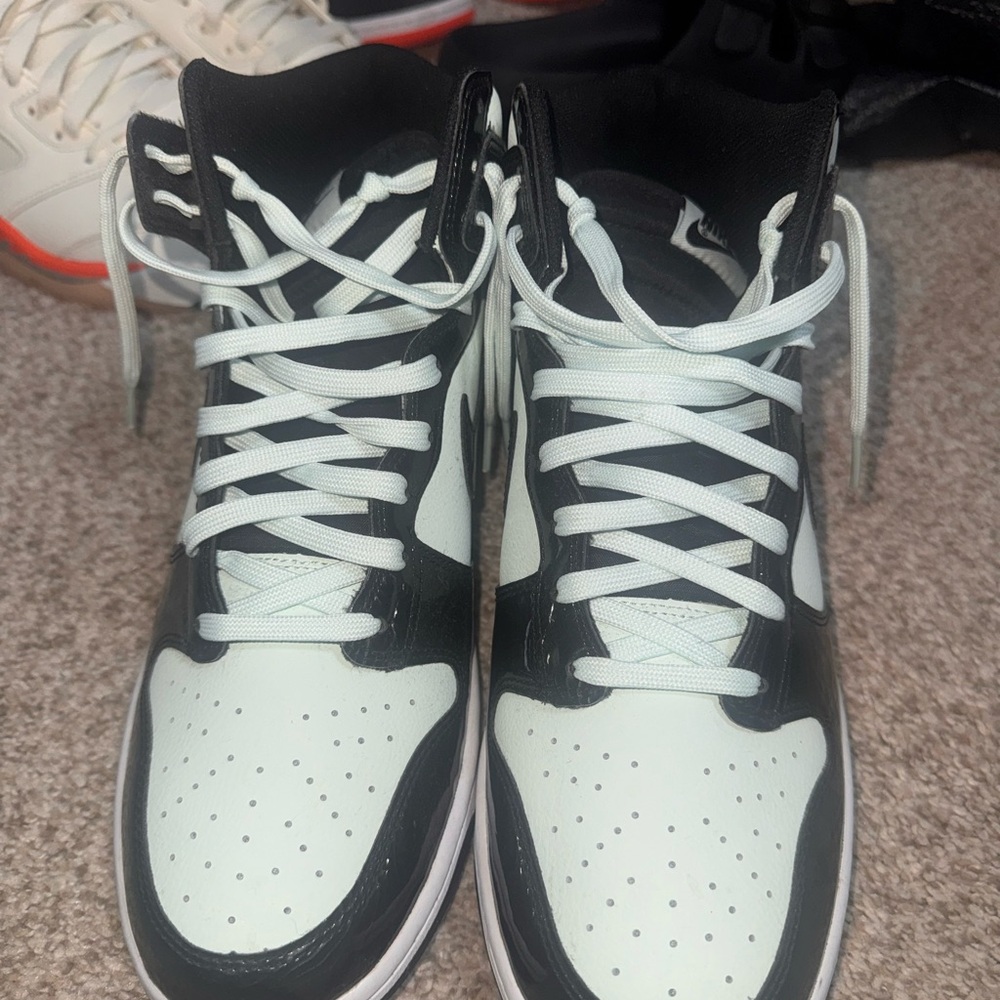 Black and White High-Top Sneakers